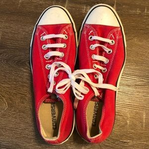 Red Converse Shoes Unisex - Slip On